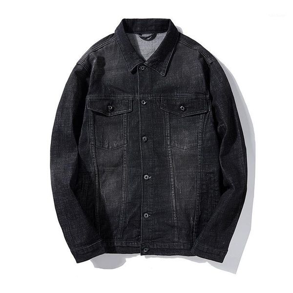 

men's jackets 2021 arrival men fashion super large embroidered denim jacket overcoat loose plus size xxl3xl4xl5xl6xl7xl8xl1, Black;brown