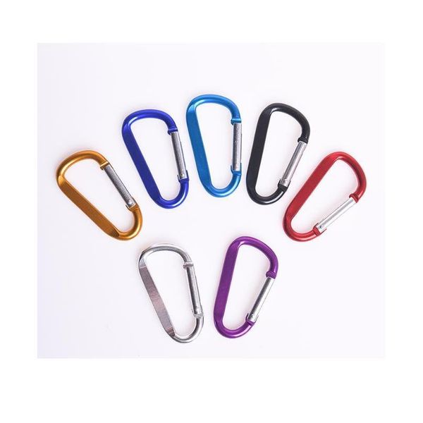 

9 colors aluminum alloy carabiner keychain outdoor camping climbing snap clip lock buckle hook fish jlllmi