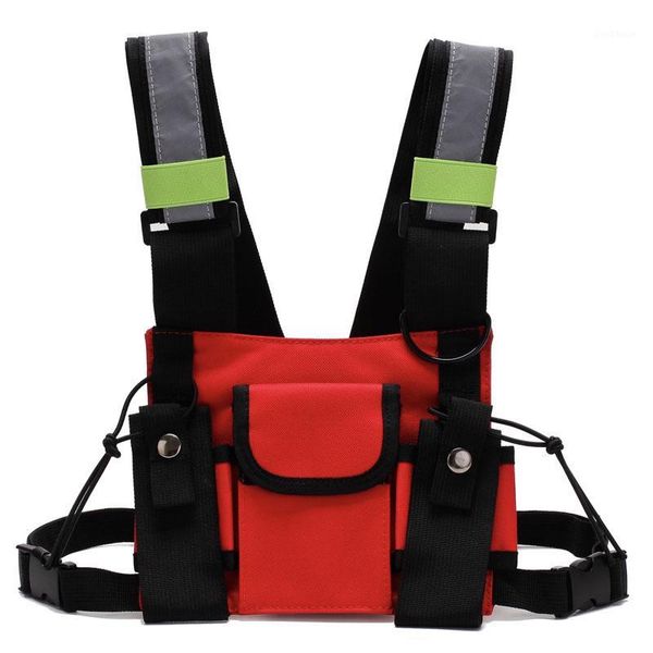 

outdoor bags army tactical shoulder chest rig bag hip hop streetwear men functional waist packs adjustable pockets waistcoat kanye west1