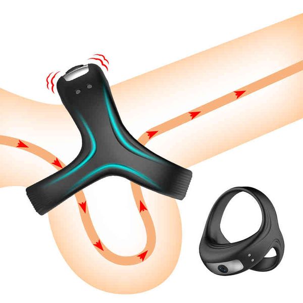 

new men's sperm lock triangular ring usb charging vibration massage masturbator fun products