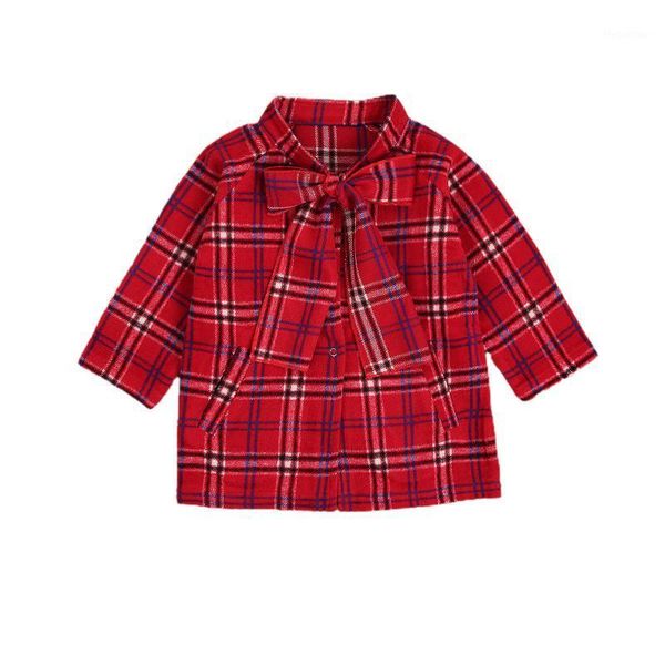 

coat 2021 girls red plaid outwear autumn winter kids baby clothes children's long sleeve jackets christmas coats1, Blue;gray