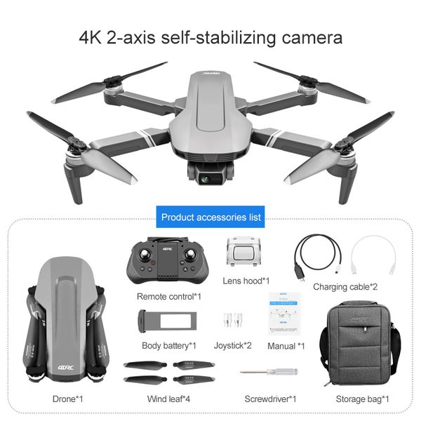 

hipac f4 rc drone gps with 4k camera remote control quadcopter gps drone foldable dron 25mins profesional brushless motor