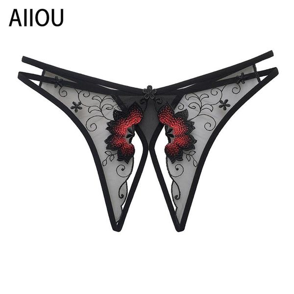 

aiiou women opening crotch panties erotic thongs crotchless underwear female underpants lace briefs tangas, Black;pink