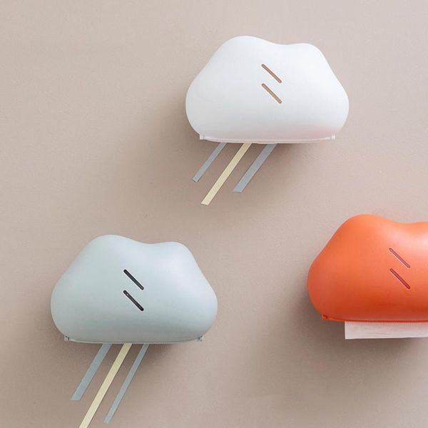 

cloud shape wall-mounted kitchen tissue box bathroom waterproof tissue roll paper storage box napkin holder organizer