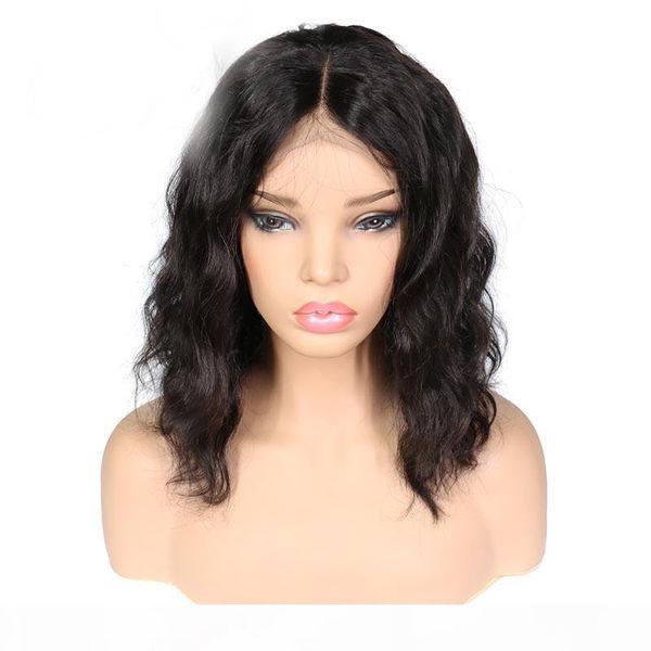 

virgin hair transparent lace wig bob cut with baby hair preplucked peruvian hd lacefront human hair short wavy bob wigs for black women, Black;brown