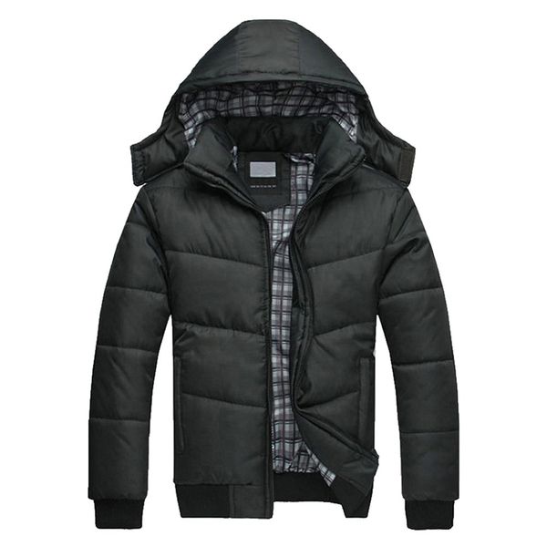 

vvts new brand jacket men winter jacket big size m-4xl new arrival casual slim cotton with hooded parkas casaco masculino, Black