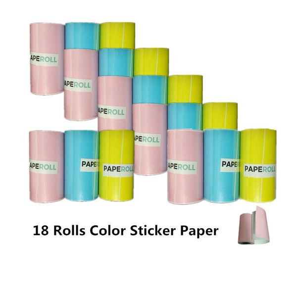 

printers goojprt 18 rolls 57x30mm special thermal sticker label receipt paper for 58mm a6 peripage p6 paperang po accessories