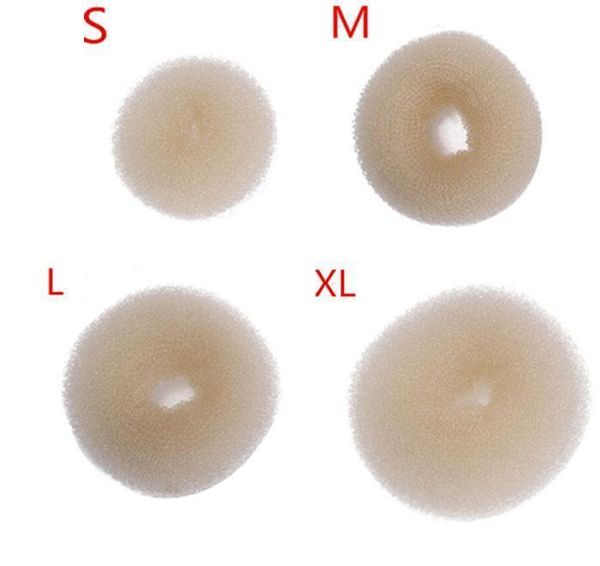 

s/m/l/xl new fashion women lady magic shaper donut hair ring bun accessories styling tool jlllco comb2010, Brown