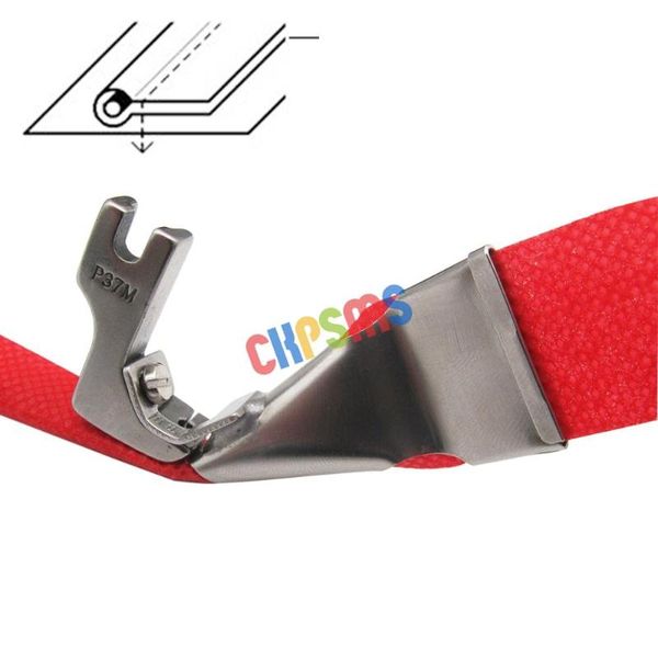

piping folder attaching foot for single needle sewing machine #a20, Black