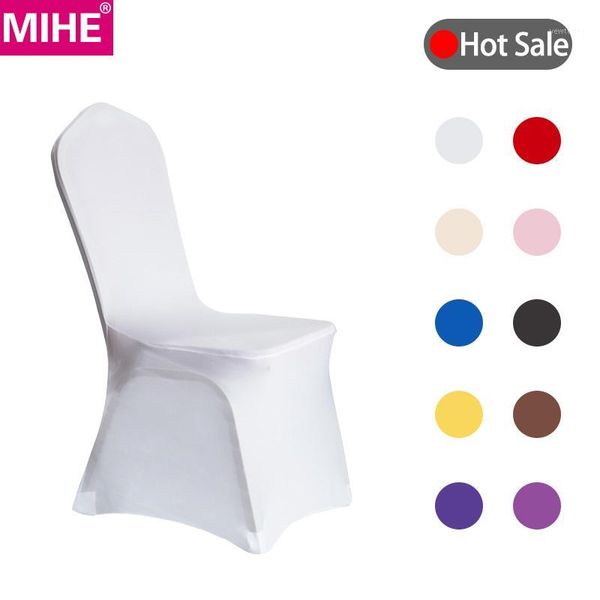 

chair covers mihe white party wedding banquet spandex for weddings universal stretch elastic polyeste lycra seat cover1