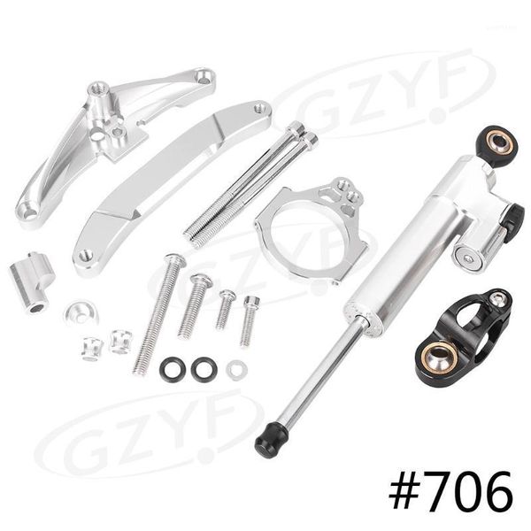 

cnc steering damper stabilizer safety control mounting bracket for fz1 fazer 2006-2020 anodized surface 28 colors availab1