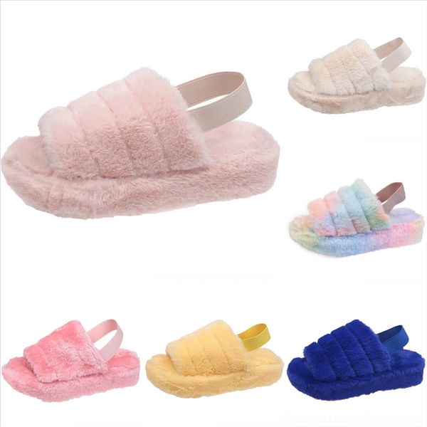 

swg indoor rabbit sonic new floor kid slipper plush fluffy non slip soft slippers plush warm winter woman slipper ears home open toe, Black