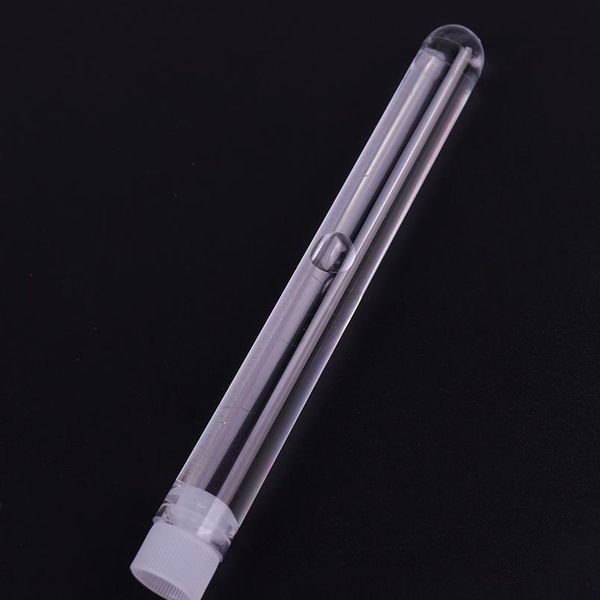 

10pcs 12x100mm lab clear plastic test tube round bottom tube vial with cap office lab experiment bbytgw