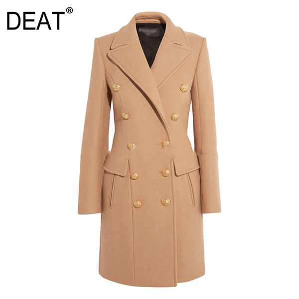 

deat] loose fit double breasted warm woolen coat parkas new hooded long sleeve women fashion tide autumn winter 2020 13t988x1020, Black