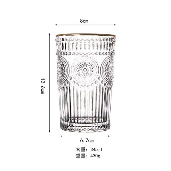 

стекло классического завтрак вино пной воды рельефного цветок пень изысканный ретро жаропрочной мода европейского кубок вс wmteby fivegarden