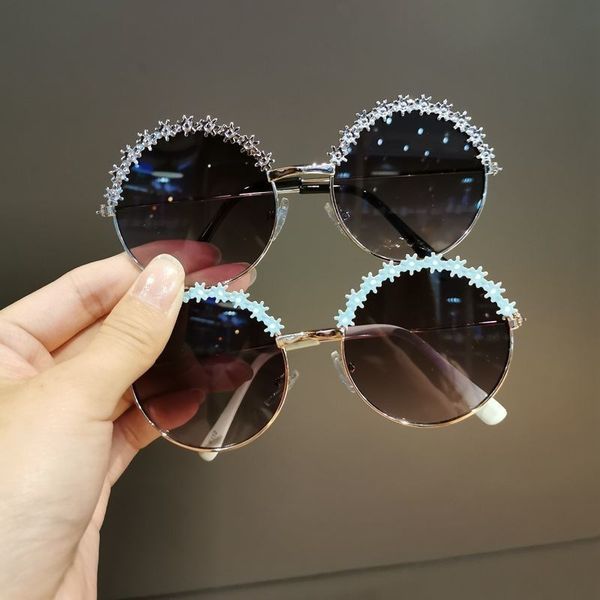 

baby glasses, children's princess, girl's anti ultraviolet pgraphy, fashionable sunglasses, female treasures, White;black