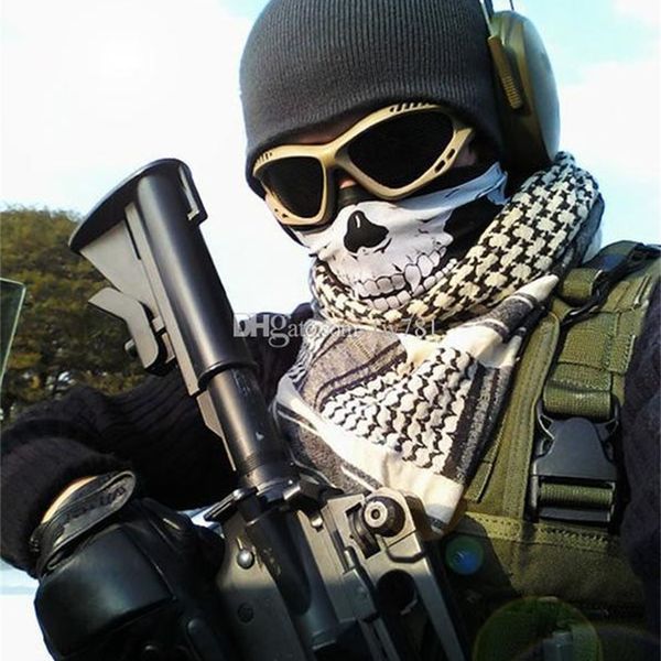 

motorcycle 500pcs/lot halloween skull skeleton party masks black multi function headwear hat scarf neck sport face winter ski mask