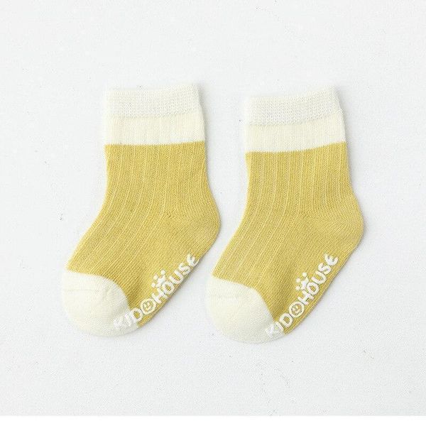 

socks born baby boy cotton anti slip infant girl autumn winter home floor for toddlers 0-3 years old1, Pink;yellow