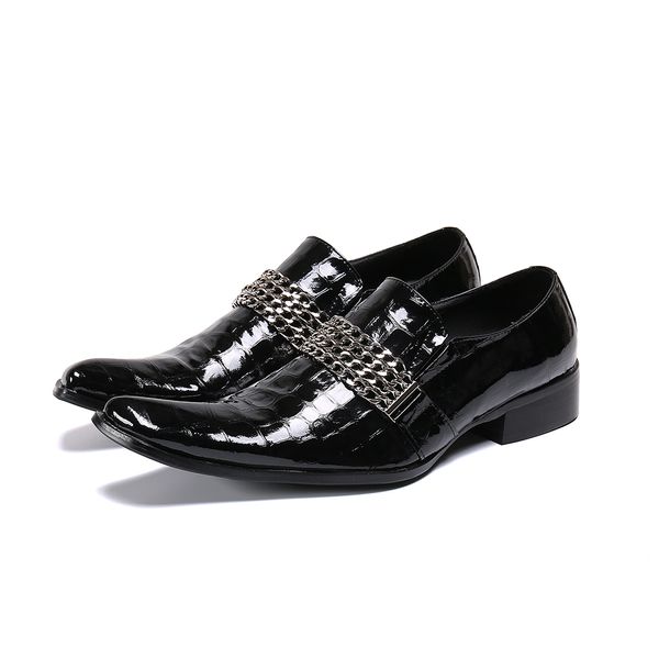 İtalyan Moda Siyah El Yapımı erkek Timsah Deri Ayakkabı Iş Elbise Erkek Ayakkabı Zapatos Mujer En Iyi Hediyeler Erkek Ayakkabı