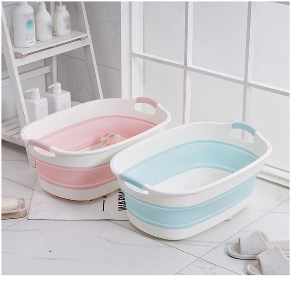 

portable newborn baby folding bath tub baby swim tubs foldable washing non-slip bathtub security spa children kids sqcnpu