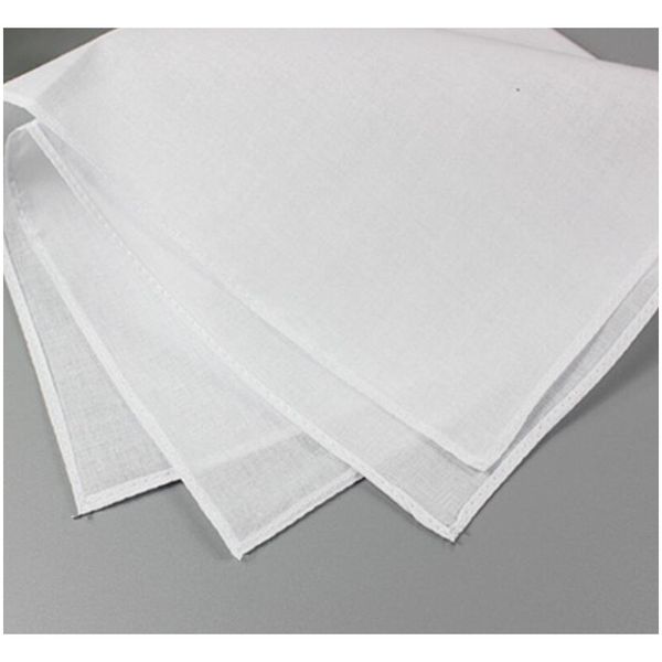 

pure white handkerchiefs 100% cotton handkerchiefs women men 28cm*28cm pocket square wedding plain diy print draw sqcgyk wphome