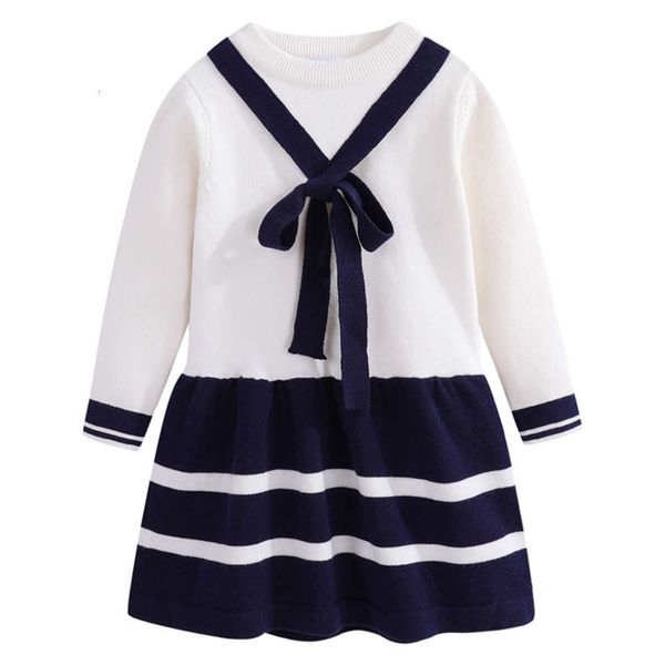 

autumn drs 2020 and winter girls' bowknot pullover children's princs skirt, Red;yellow