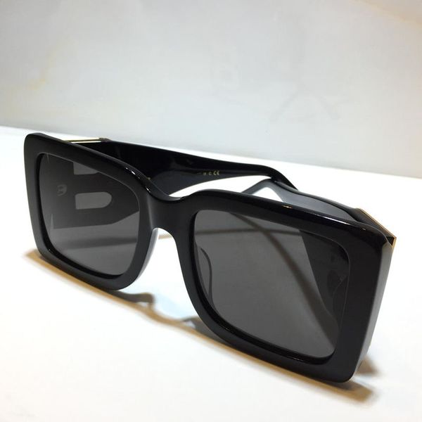 Novo 4312 letra de metal b óculos de sol simples quadrado grande quadro retro óculos estilo moda quadro quadrado uv 400 lente qualidade superior vem com caso