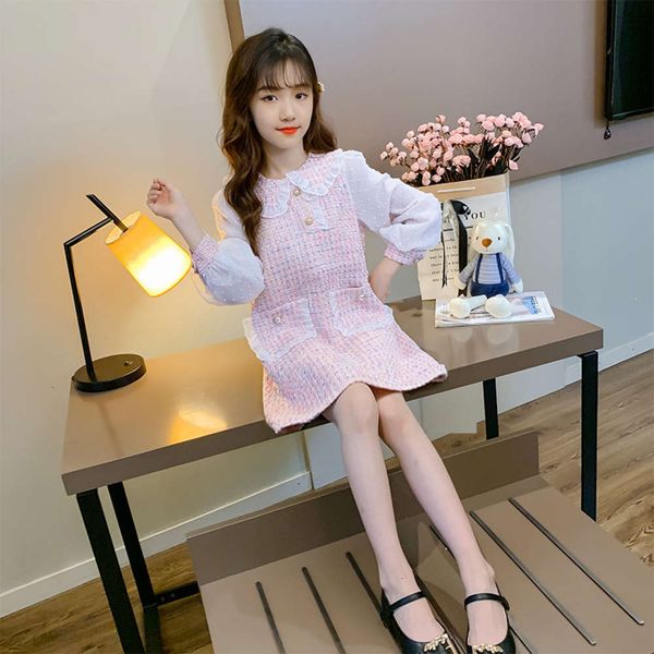 

plaid skirt autumn children's fragrance 2020 new girl's drs, Red;yellow