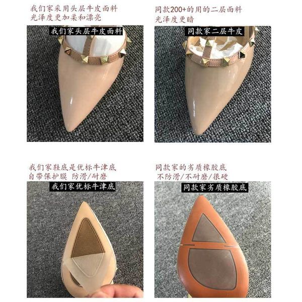 

red 2020 new fashion sandals women's bag pointed head high heels summer rivet summer 7cm high heels slim heels, Black