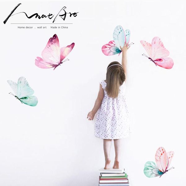 

wall stickers butterfly for kids rooms animal painting art modern scandinavian home decor baby room diy wallpaper nordic