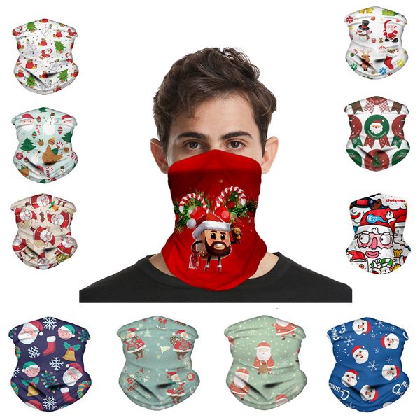 

chirstmas face shield bandana face outdoor sports magic headscarf headband visor neck gaiter christmas decoration gifts party mask