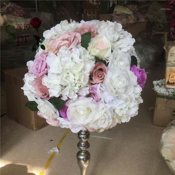

decorative flowers & wreaths spr wedding table center flower ball road lead artificial flore centerpiece backdrop decoration1