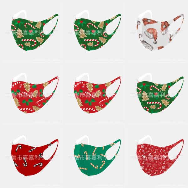

portable riding mouth christmas mask ers grid print earloop design anti spittle splashing dust face christmas masks windbreakmascherine 2#11, Black