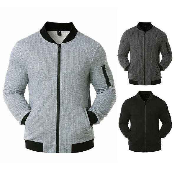 

spring autumn casual jacket men new arrival solid color fashion coat, Black;brown