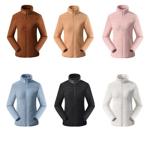 

outerwear man fleece jackets outerwear fashion warm double-sided polar fleece coats winter designer male lapel neck thick long sleeve casual, Black;brown