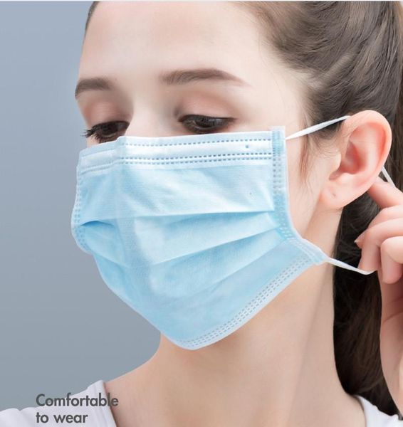 

non-woven fog melt anti disposable dust-proof face masks blown dust filter safety mask anti-pollution 3 layer
