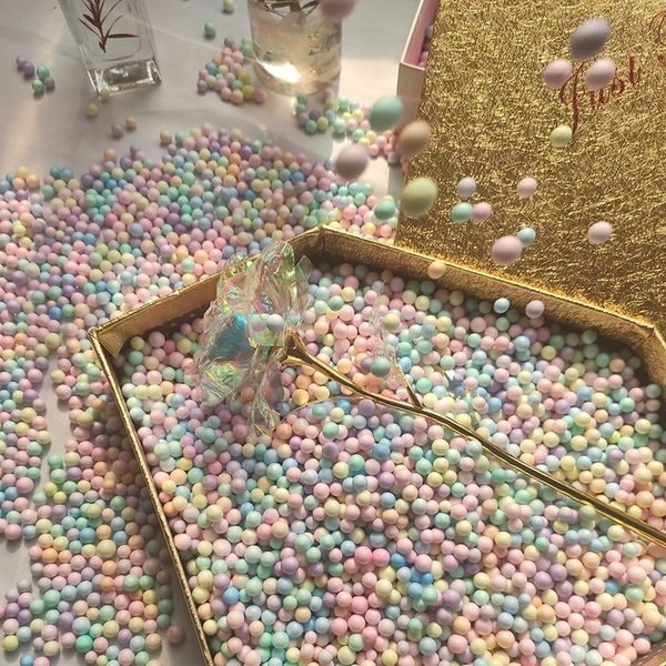 

buupf 1000g macarons bubble box slime ball filling polystyrene material pellet diydiy 1000g macarons bubble ball slime box material filling
