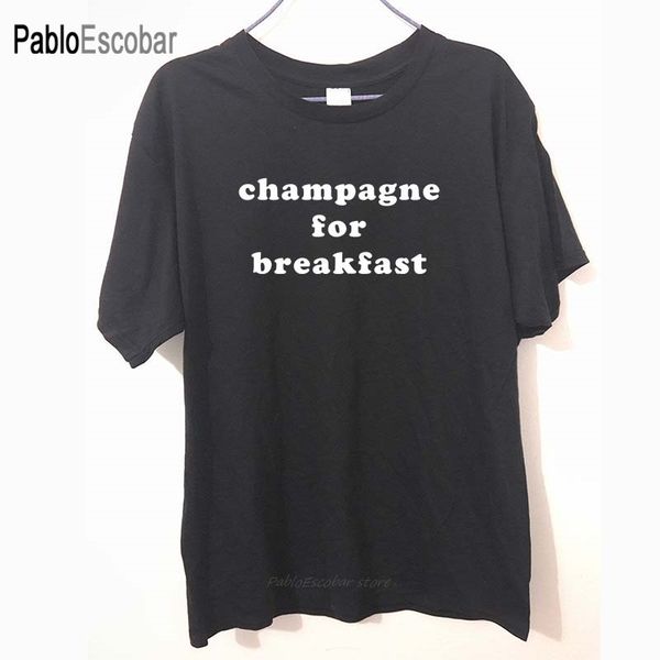 

champagne for breakfast party brunch festival celebration funny fashion cotton man's clothes hoodie designers t shirts sweatshirt