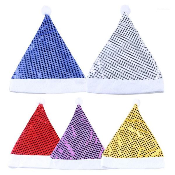 

christmas decorations 2021 sequin xmas hat santa cap party supplies decoration for home decor1