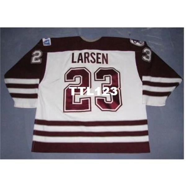 

real 421 real full embroidery ahl hershey bears 100% embroidery custom 23 brad larsen hockey jersey or custom any name or number jersey, Black