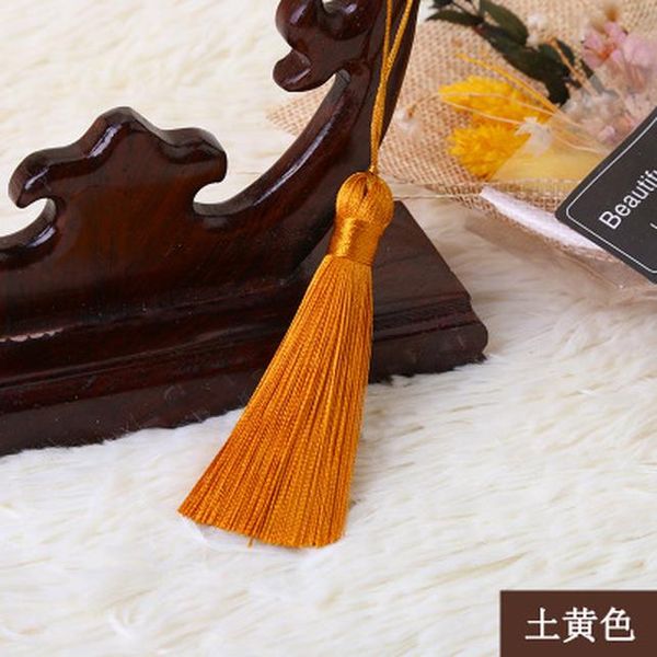 

10 шт. 8 см silk statin tassel кисть ручной работы поделки diy серьги подвесной комнаты украшения аксессуары для ювелирных украшений выводы, Black
