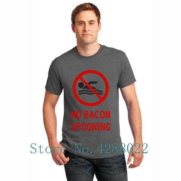 

нет bacon ухаживая разрешены для мужчин с коротким рукавом письмо cute camisetas 100% дизайнеры балахона хлопка слоган качества футболки тол