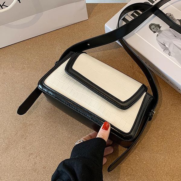 

new french design fashion stone pattern underarm bag square bag handbag & elegant shoulder messenger width 22cm