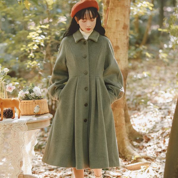 

autumn 2021 and new winter retro art hepburn wind lapel fur coat fine woman jacket uwmt, Black;brown