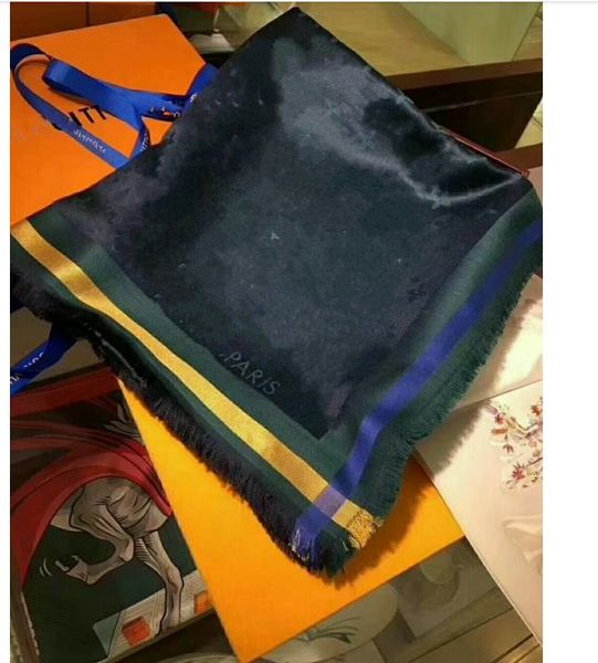 

new wool silk scarf for women ladies winter shawls scarfs pashmina fashion long ring 140x140cm gift dropship a366, Blue;gray