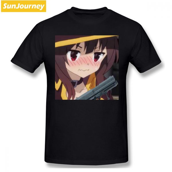 

megumin gun men t shirt plus size cotton crewneck short sleeve custom men's shirt sport hooded sweatshirt hoodie