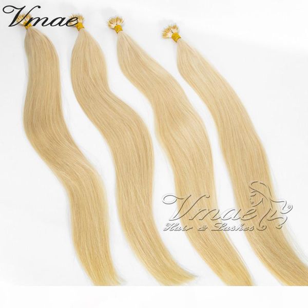 

vmae 100% virgin brazilian nano tip human hair extensions straight double drawn 1g strand 100g 14" to 26, Black