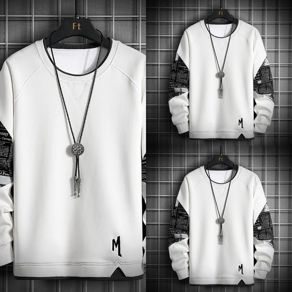 

hj67g мужские свитера весной и топ sweaterembroidered sweaterautumn круглого hoodless шеи сыпучие любители разносторонних случайные осенью и, Black