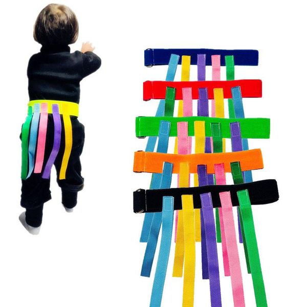 

8pcs set children outdoor funny game fitness toy belt for kindergarten kids catching tail training equipment teamwork game toys wmtqde