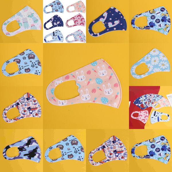 

factoryfactoysilk kids ice cute protective children printed masks dustproof breathable anti-haze repeatable washing cust 3 nic4n